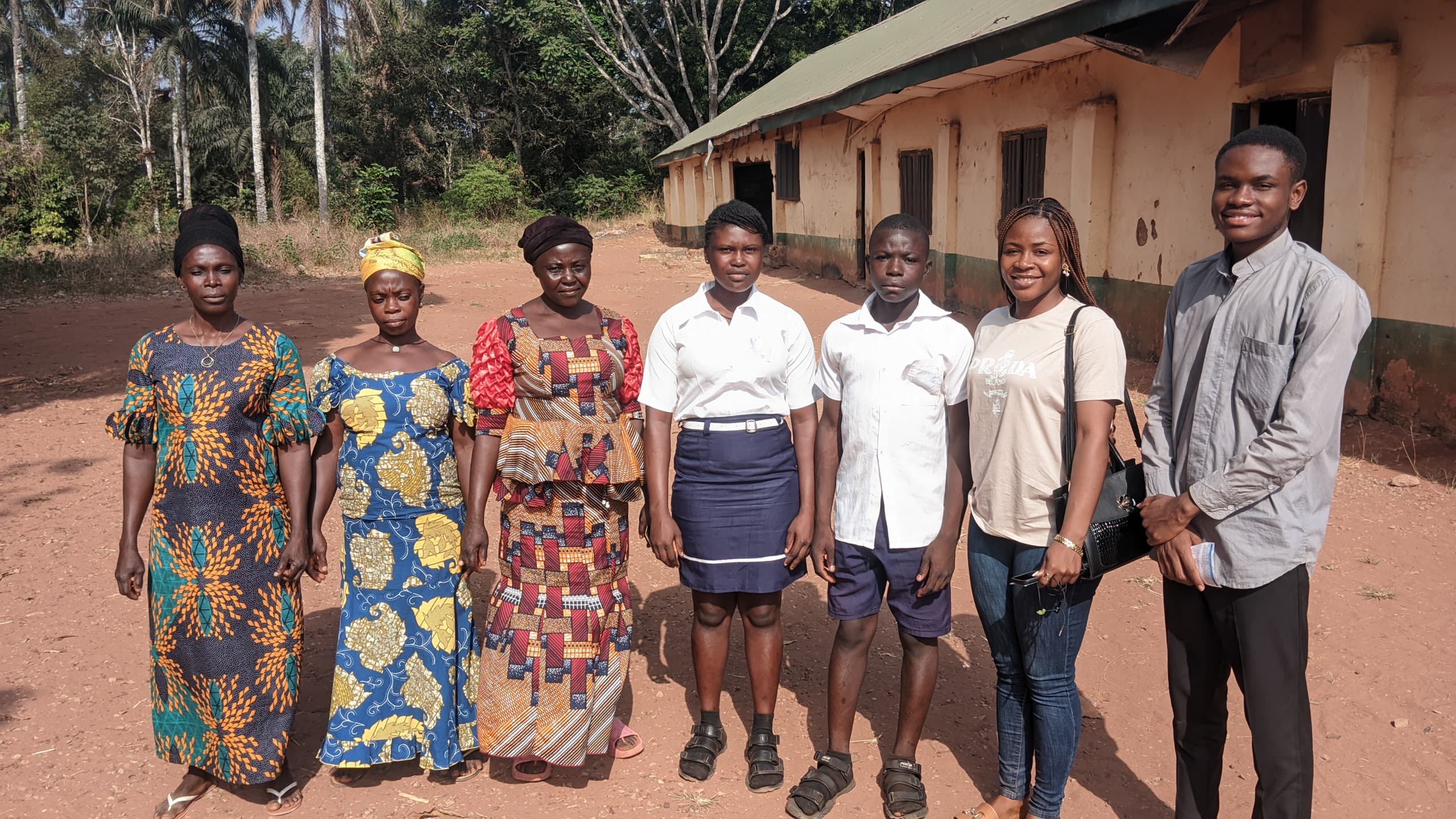 Community school visit with students and staff