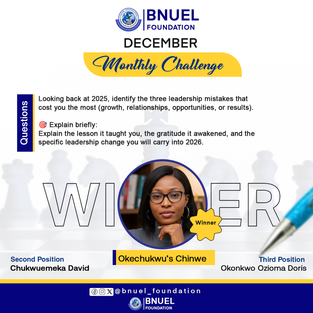 December Monthly Challenge Winner - Okechukwu's Chinwe