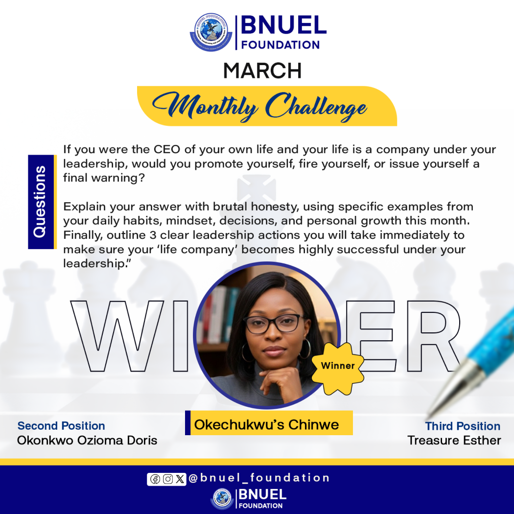 March Monthly Challenge Winner - Okechukwu's Chinwe
